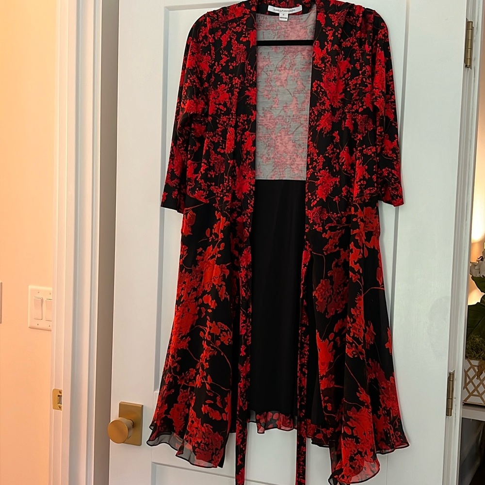 Diane von Furstenberg Floral Wrap Silk Dress